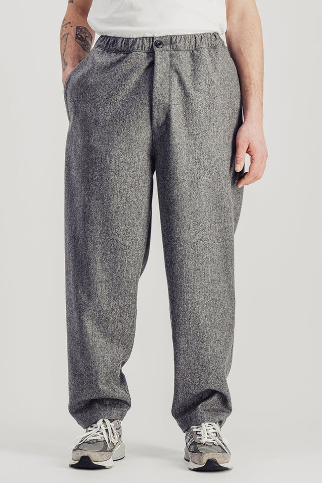 Parages Light Grey Melange Nomad Flannel Pants 