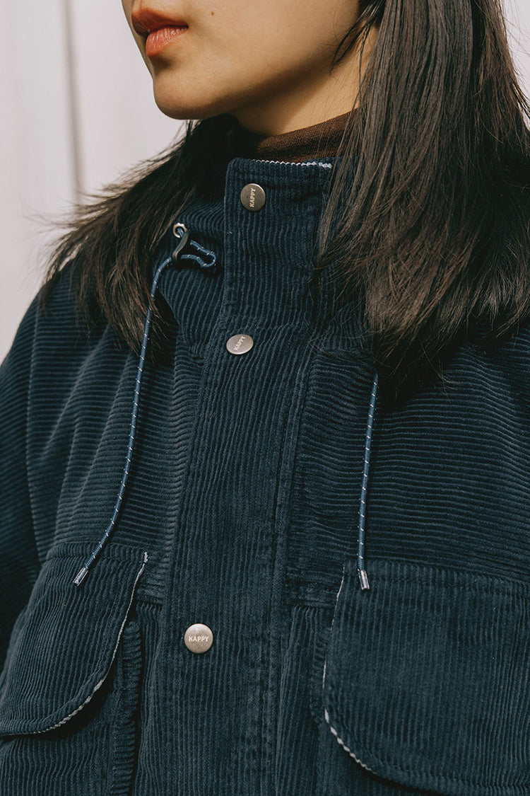 Kappy Navy Corduroy Mountain Jacket 