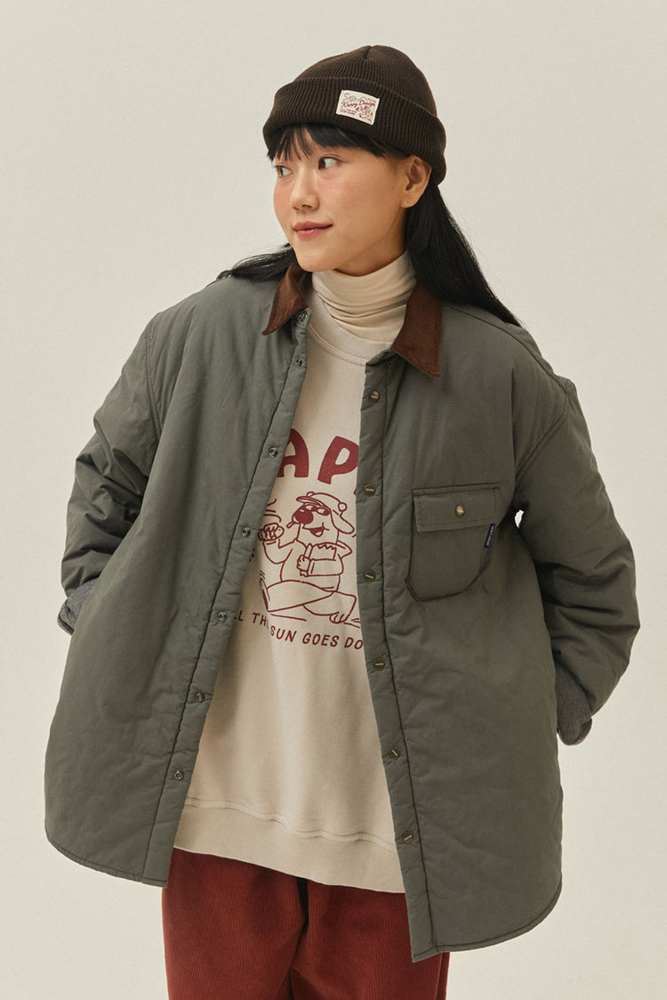 Kappy Deep Lake Padding Shirt Jacket 