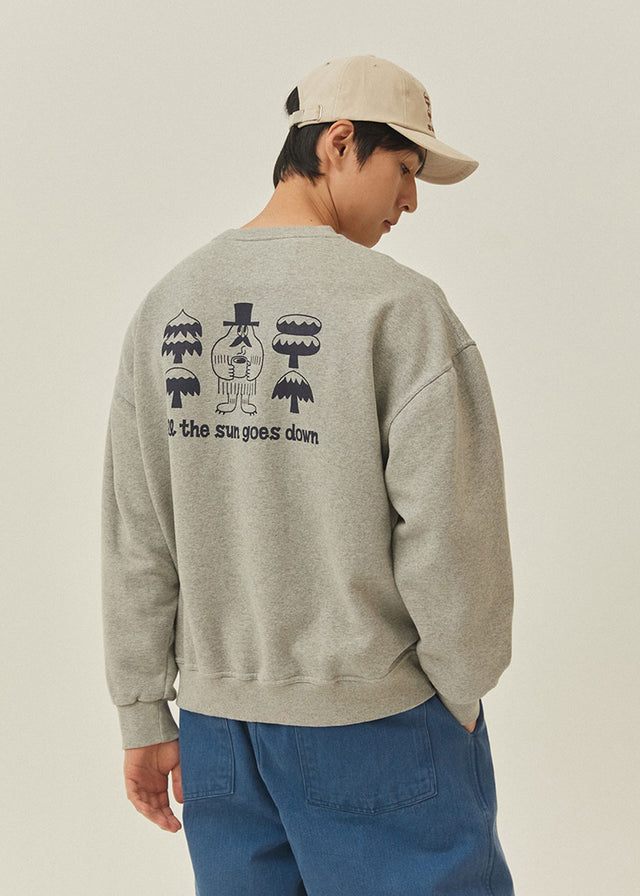 Gray Yeti Fluff Sweatshirt