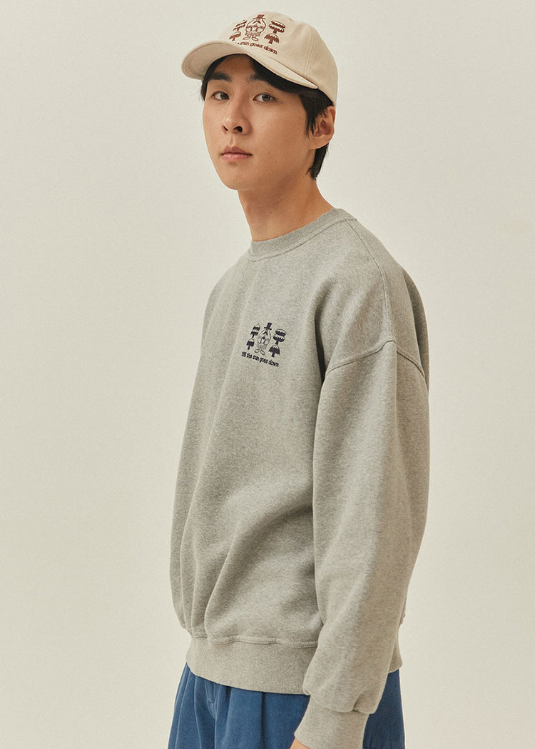 Gray Yeti Fluff Sweatshirt
