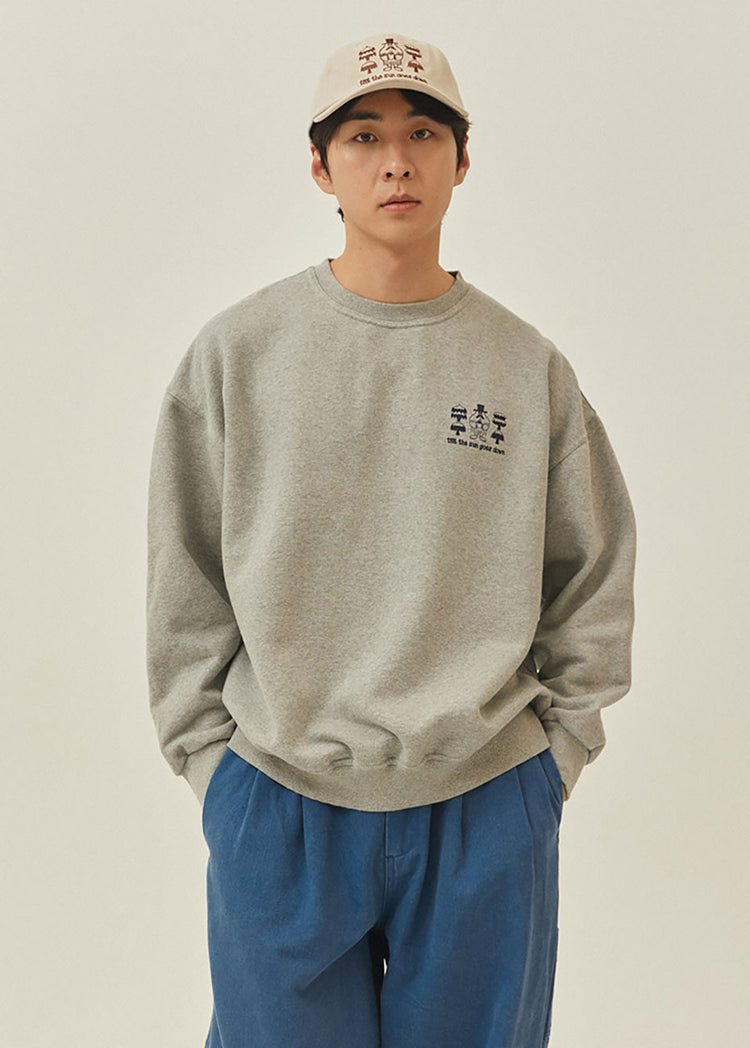 Gray Yeti Fluff Sweatshirt