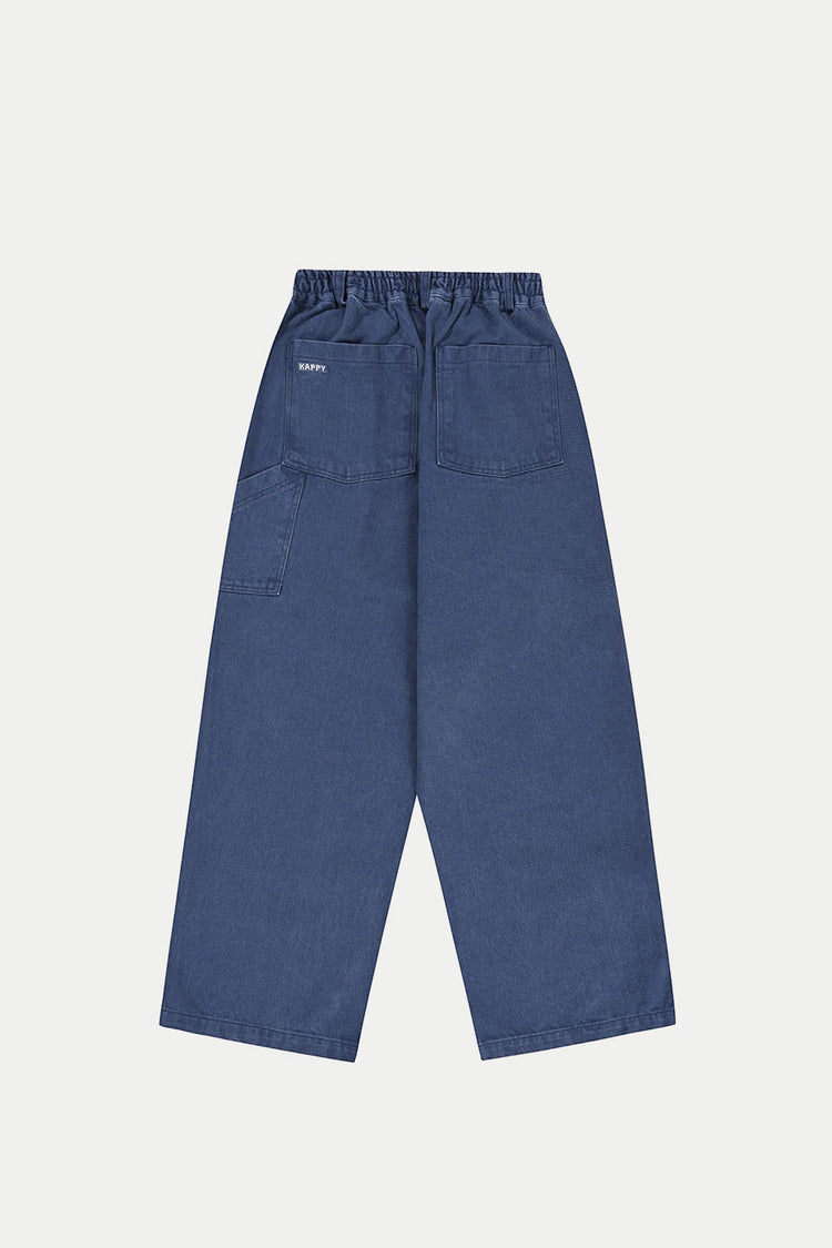 Blue Two Tuck Wide Katon Pants