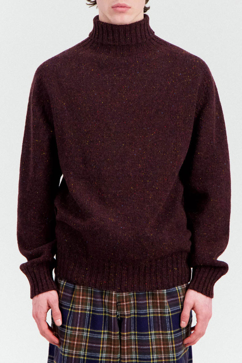 Wine Noir Moonchild Roll Neck Jumper