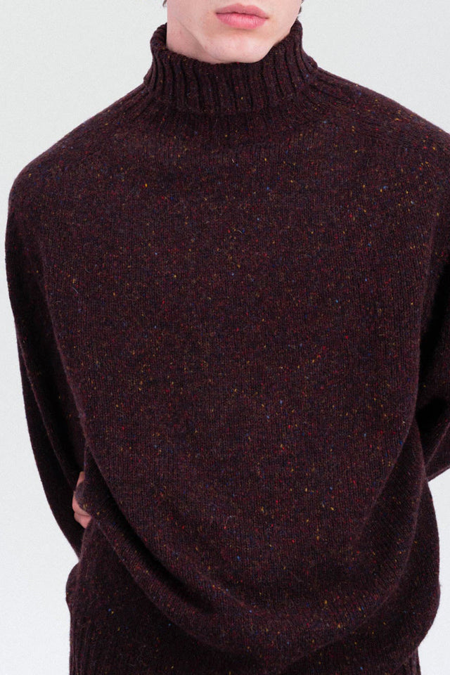 Wine Noir Moonchild Roll Neck Jumper