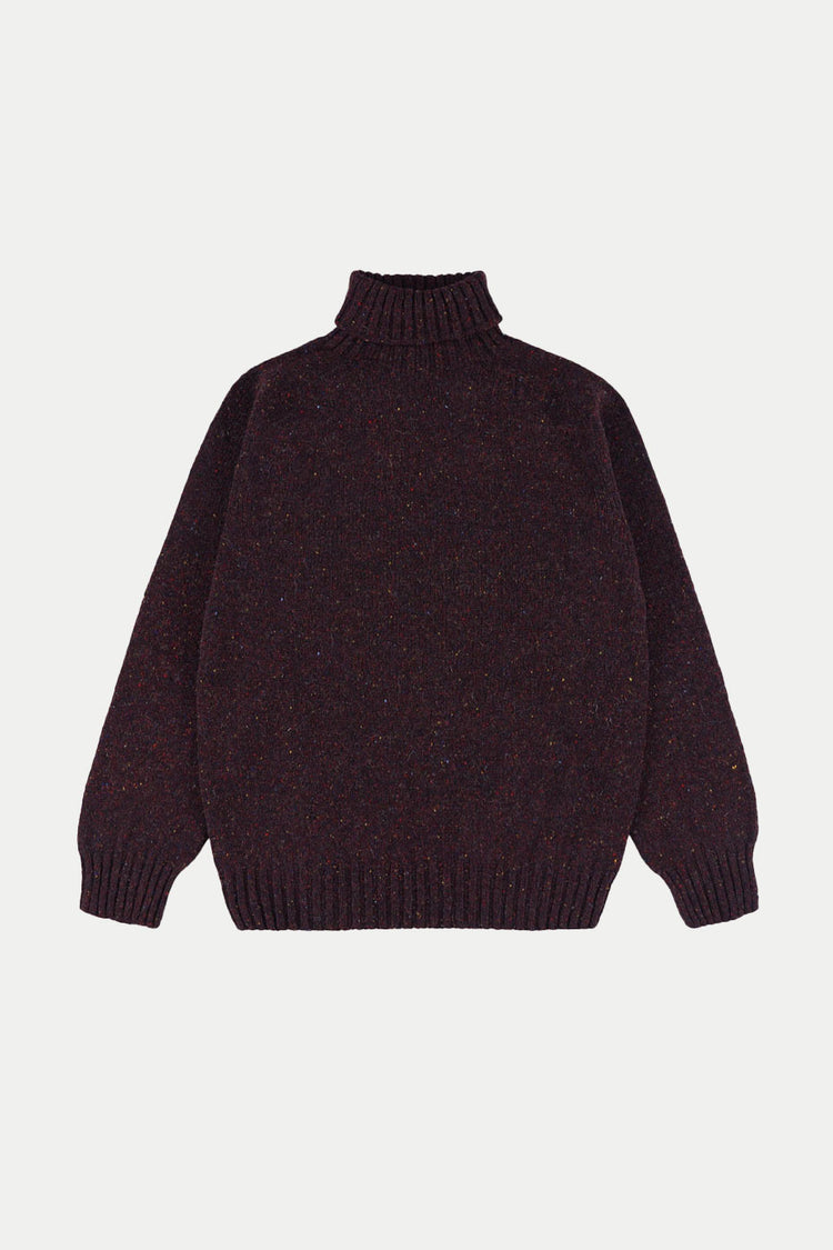 Wine Noir Moonchild Roll Neck Jumper