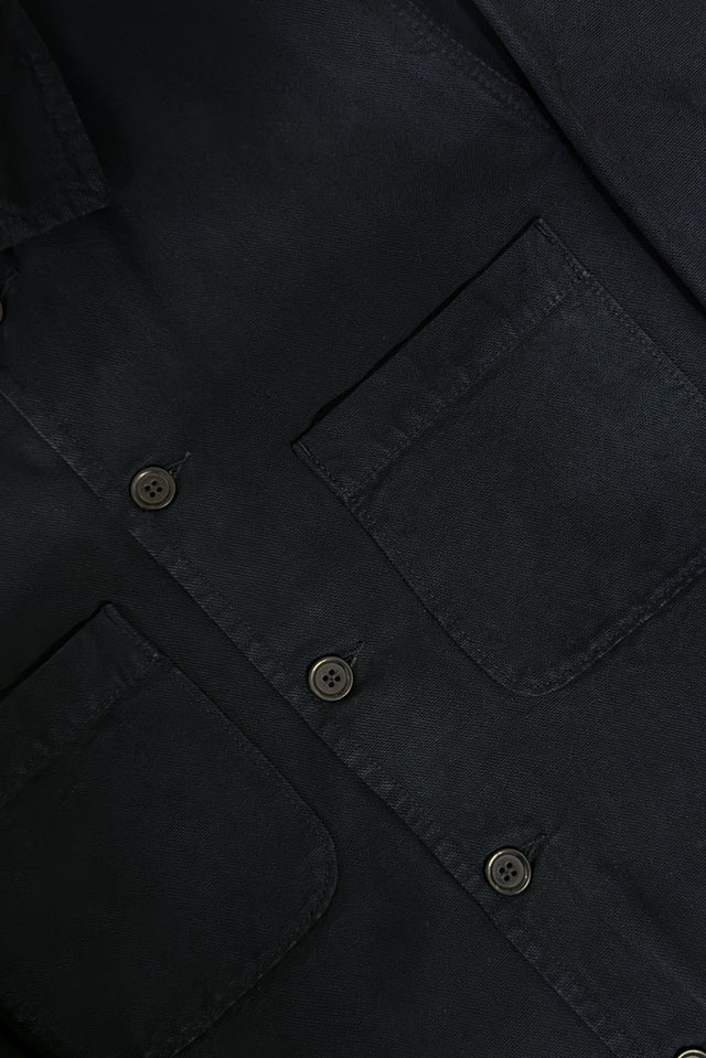 Navy Brushed Canvas Bomber Jacket Mens