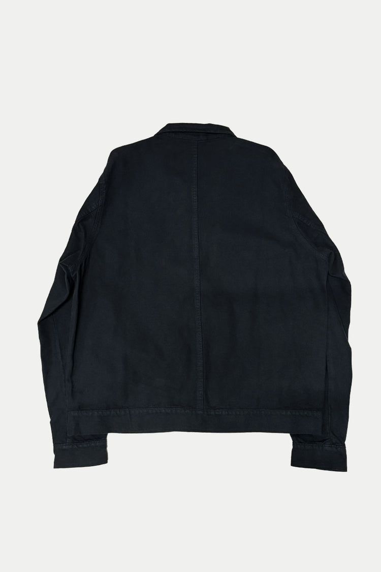 Navy Brushed Canvas Bomber Jacket Mens