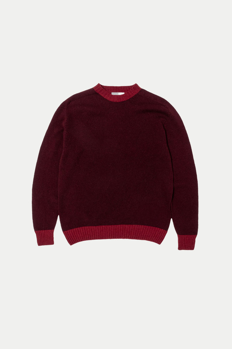 Port Russet Red Seamless Contrast Jumper