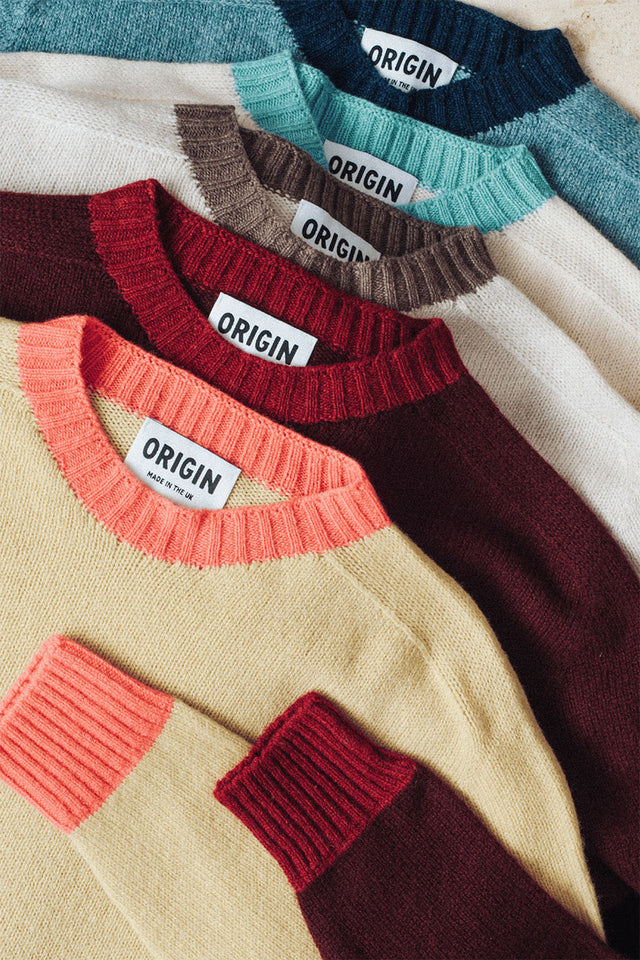 Port Russet Red Seamless Contrast Jumper