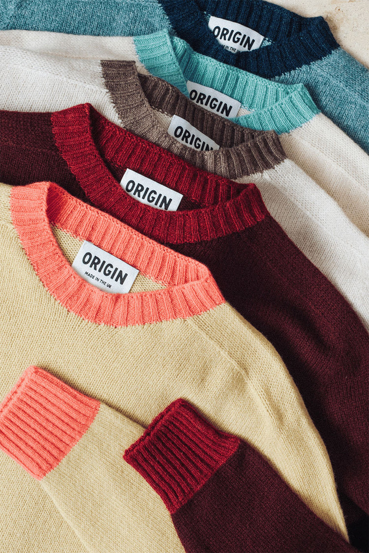 Port Russet Red Seamless Contrast Jumper