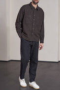 About Companions Striped Brown Eco Flannel Dario Shirt 