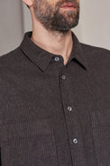 About Companions Striped Brown Eco Flannel Dario Shirt 