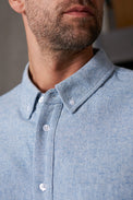 About Companions Mid Blue Eco Flannel Ken Shirt 
