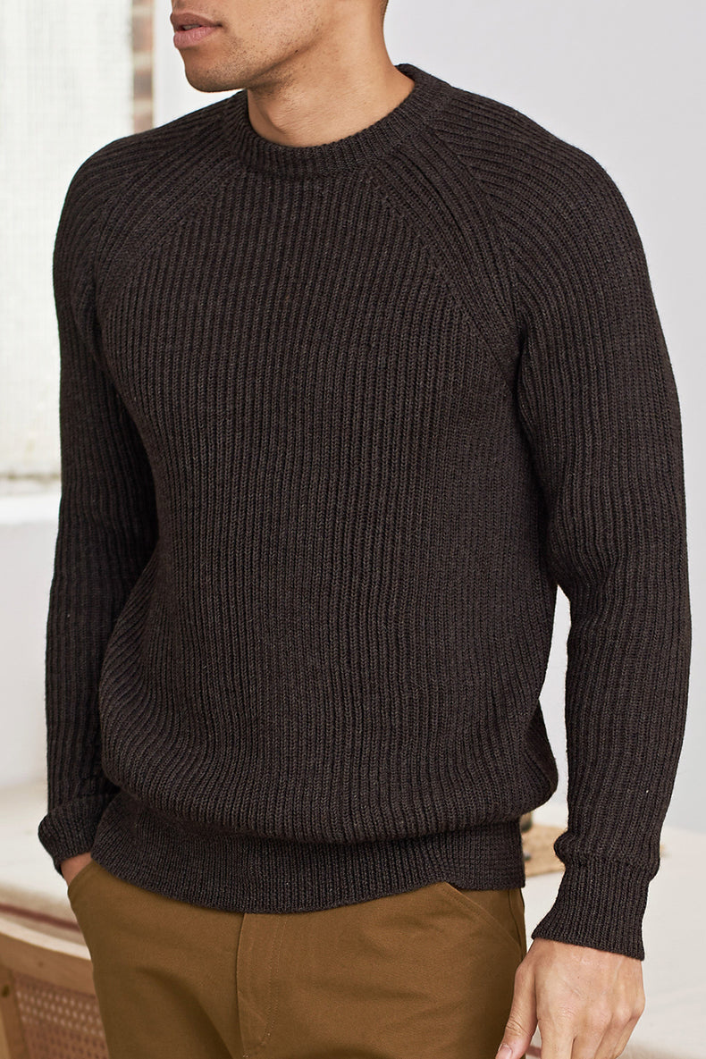 About Companions Brown Undyed Eco Alpaca Nord Jumper 