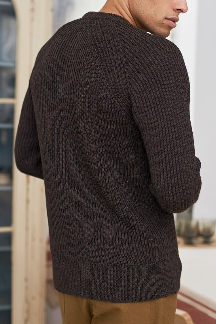 About Companions Brown Undyed Eco Alpaca Nord Jumper 