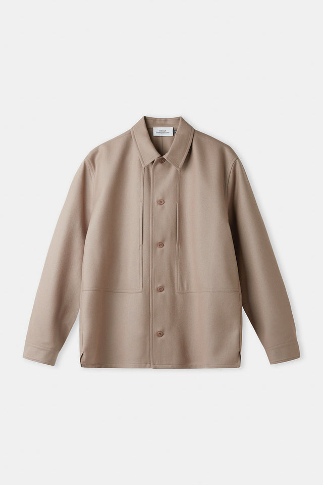 About Companions Almond Wool Owe Overshirt 