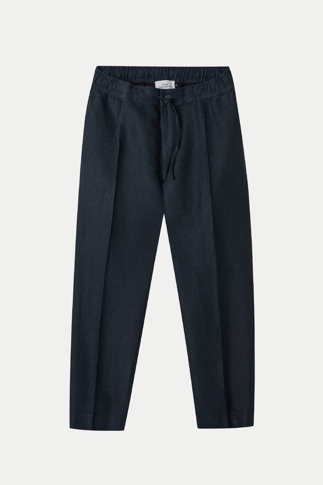 About Companions Deep Sea Navy Eco Flannel Magnus Trousers 