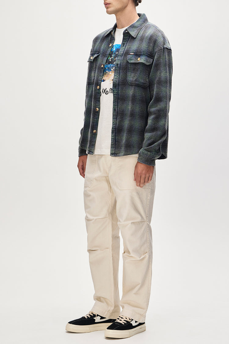 Deus Ex Machina Black Too Busy To Work Check Shirt 