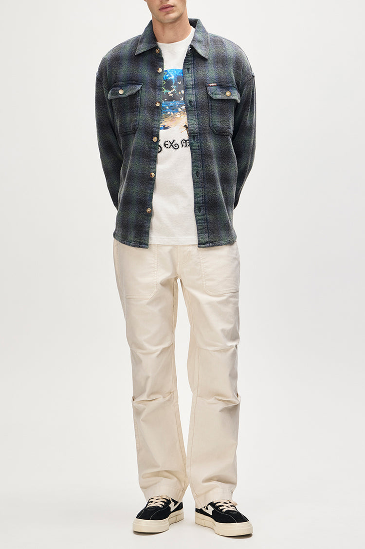 Deus Ex Machina Black Too Busy To Work Check Shirt 