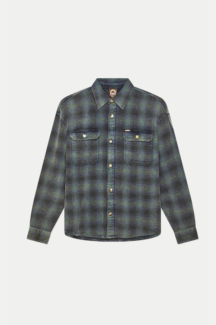 Deus Ex Machina Black Too Busy To Work Check Shirt 
