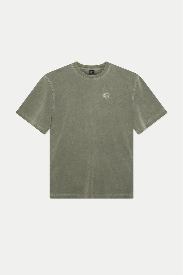 Deus Ex Machina Cypress Green Shield Garment Dye T-Shirt 