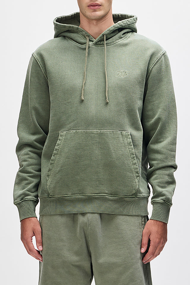 Deus Ex Machina Cypress Green Shield Dyed Hoodie 