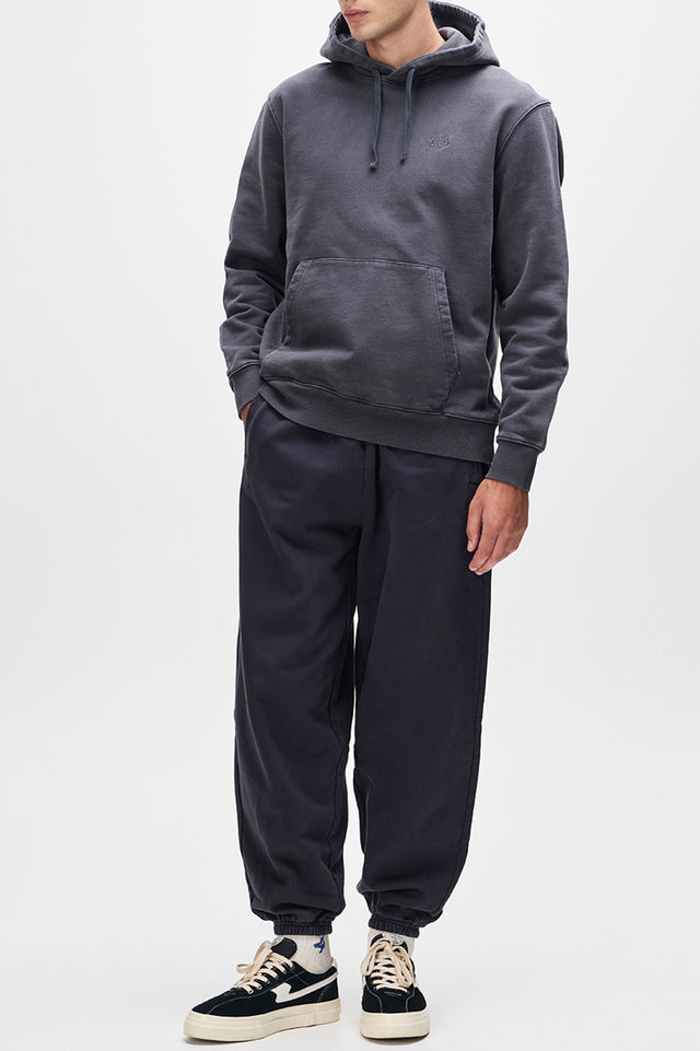 Deus Ex Machina Black Shield Garment Dyed Track Pant 