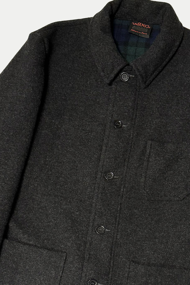 Anthracite Double Face Wool Jacket Mens