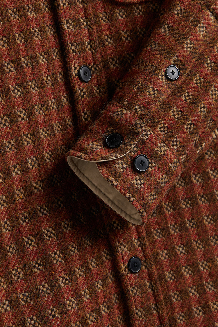 Brown Merino Tweed Overshirt