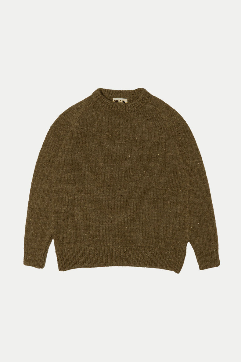 Khaki Nepp Raglan Chunky Jumper