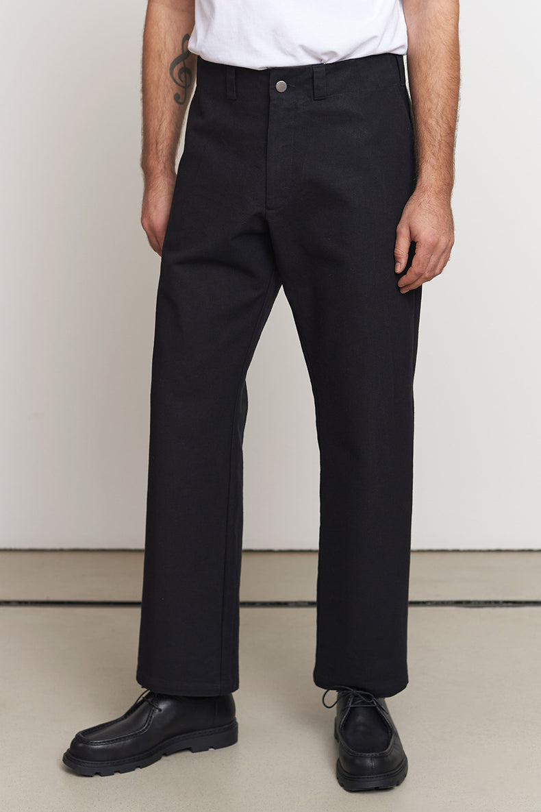 Black Eco Canvas Waban Trousers