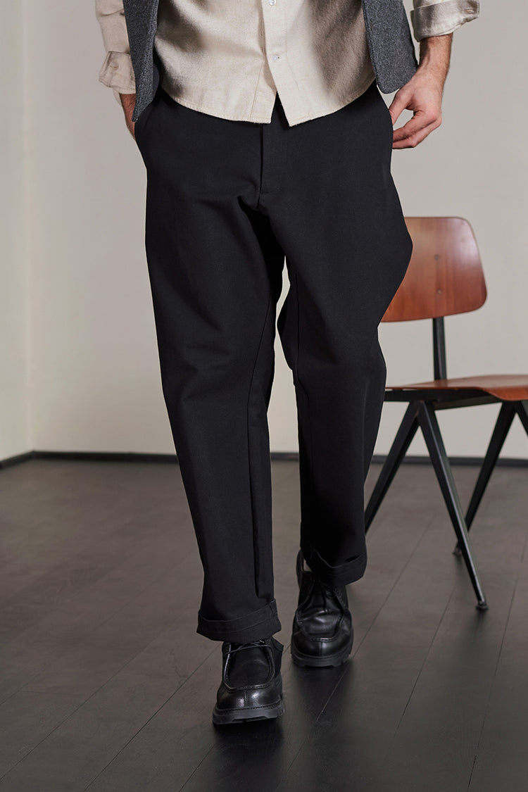 Black Eco Canvas Waban Trousers