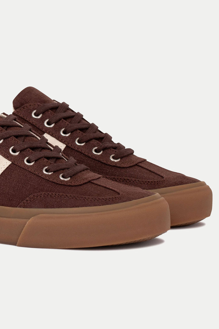 Collective Canvas Coffee Ecru Veld Hemp Trainers Mens 