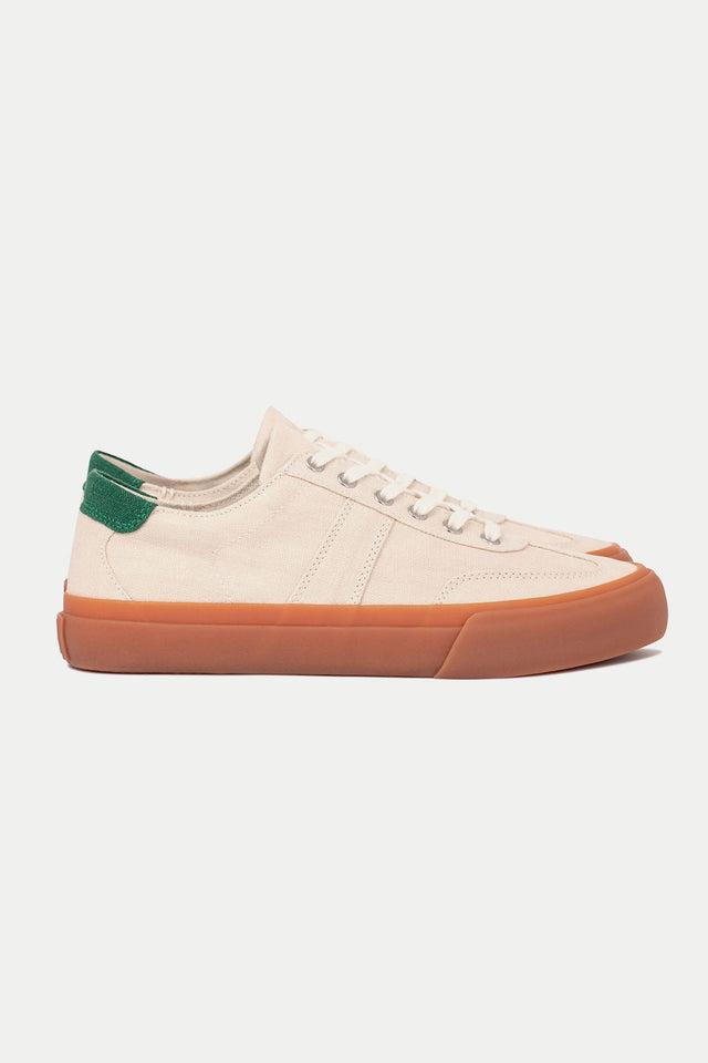 Collective Canvas Ecru Sage Veld Hemp Trainers Mens 
