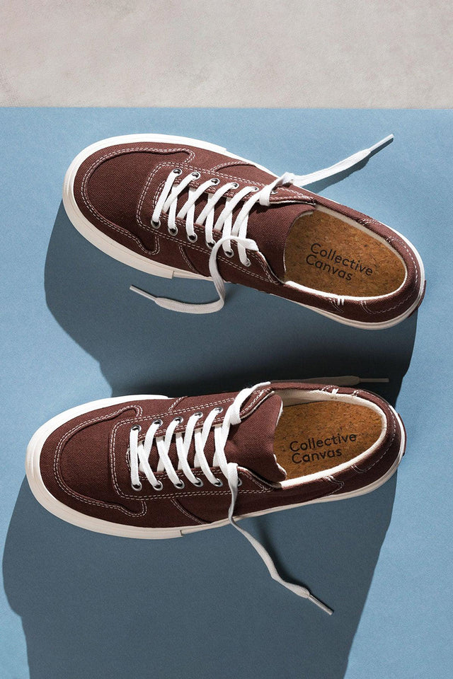 Collective Canvas Cappuccino Bal Trainers Mens 