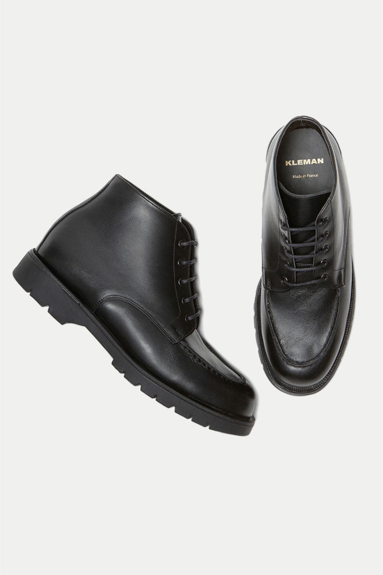 Kleman Black Oxal KP Lace Up Boots Mens 