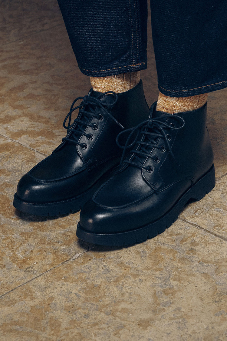 Kleman Black Oxal KP Lace Up Boots Mens 