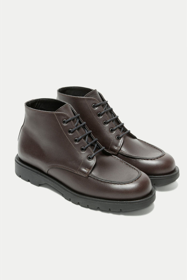 Kleman Brown Black Oxal KP Lace Up Boots Mens 