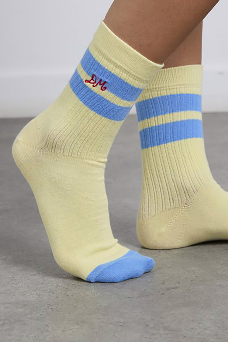 Yellow Blue Sporty Socks