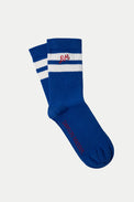 Damson Madder Blue Sporty Calf Length Socks 