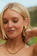 Daisy London Gold Plate Polly Sayer Chunky Tidal Hoops Earrings 