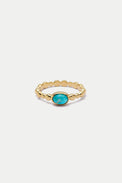 Daisy London Gold Plate Turquoise Healing Stone Bobble Ring 