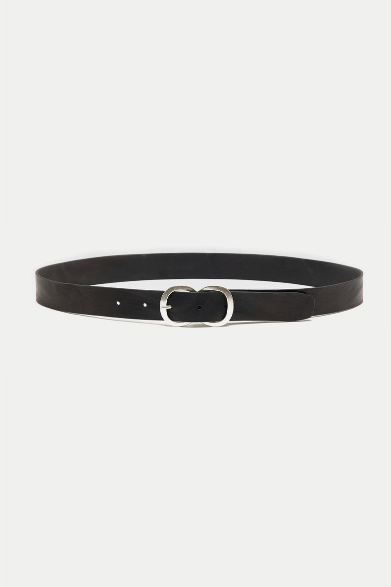Bellerose Black Sabas Leather Belt 