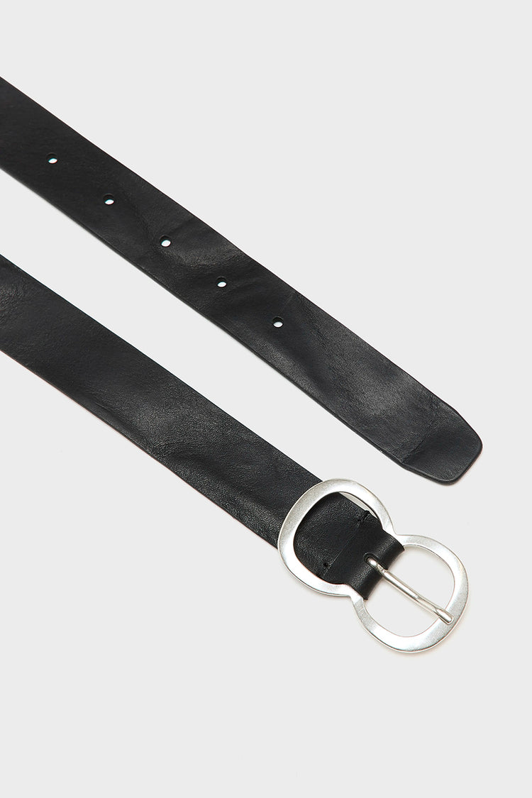 Bellerose Black Sabas Leather Belt 