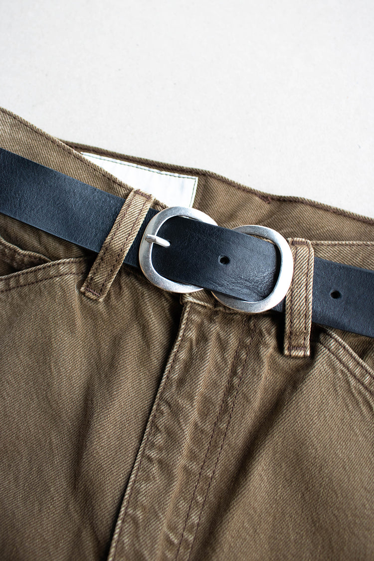 Bellerose Black Sabas Leather Belt 