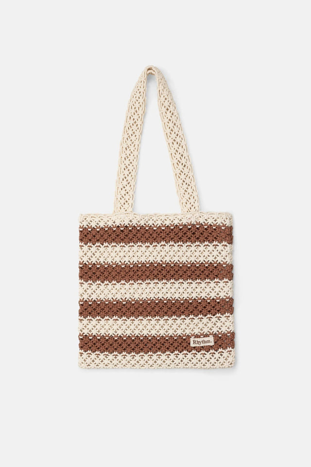 Rhythm Caramel Cove Stripe Crochet Tote Bag 