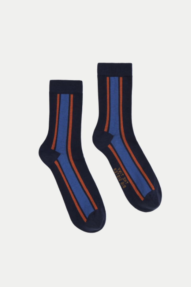 The Tiny Big Sister Navy Striped Socks 