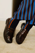 The Tiny Big Sister Navy Striped Socks 