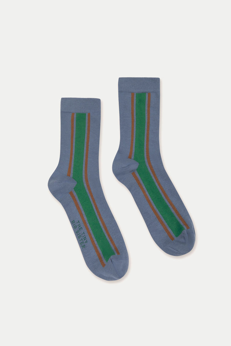 The Tiny Big Sister Stone Striped Socks 